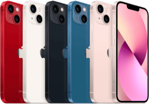 Forskellige farver af iPhone 13
